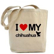 I LOVE MY CHIHUAHUA (NATURAL TOTE
